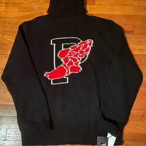 Polo Ralph Lauren Black Turtleneck Sweater with Red Graphic